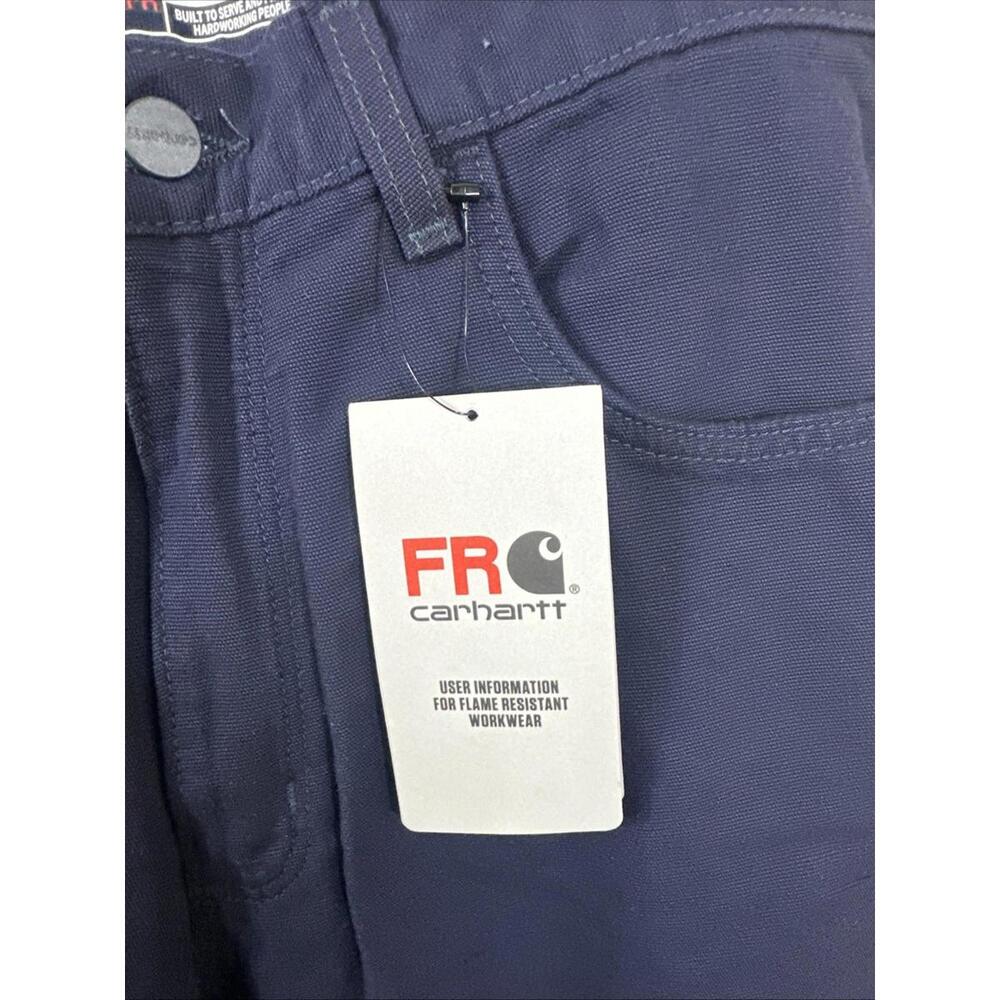 CARHARTT FLAME RESISTANT CAT 2 FRB159-DNY Navy Blue Workwear Pants Mens 32X32 - Picture 3 of 8